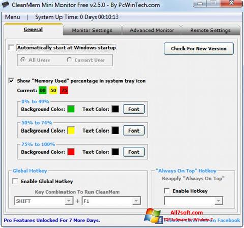 Screenshot CleanMem para Windows 7