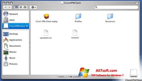 Screenshot Cisco VPN Client para Windows 7