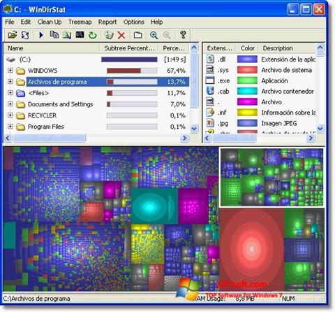 Screenshot WinDirStat para Windows 7