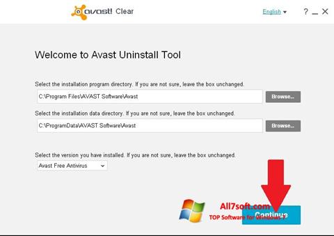 Screenshot Avast Uninstall Utility para Windows 7