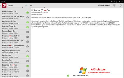 Screenshot ABBYY Lingvo para Windows 7