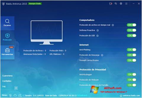 Screenshot Baidu Antivirus para Windows 7