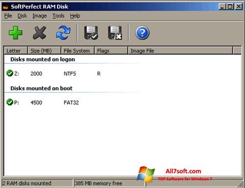 Screenshot SoftPerfect RAM Disk para Windows 7