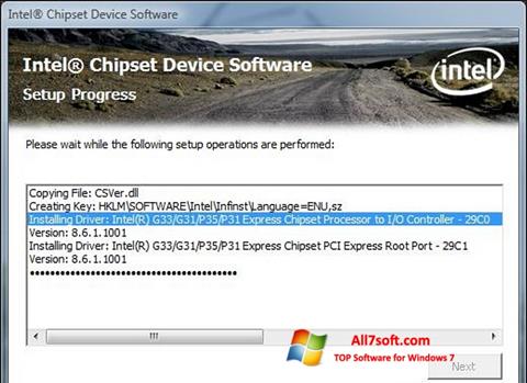 Screenshot Intel Chipset Device Software para Windows 7