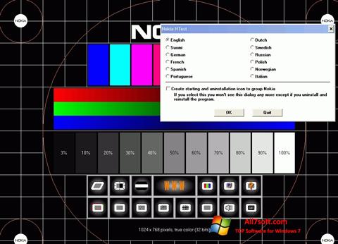 Screenshot Nokia Monitor Test para Windows 7