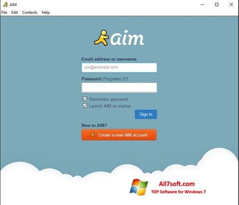 Screenshot AOL Instant Messenger para Windows 7