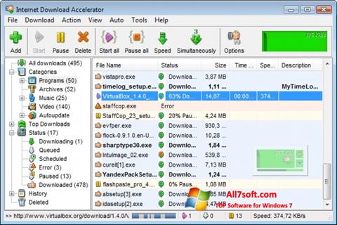 Screenshot Internet Download Accelerator para Windows 7