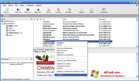 Screenshot Outlook Express para Windows 7