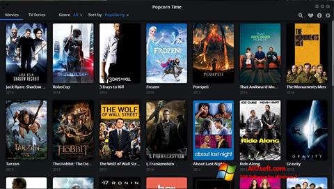 Screenshot Popcorn Time para Windows 7