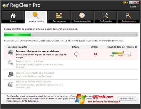 Screenshot RegClean Pro para Windows 7
