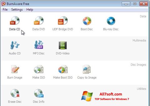 Screenshot BurnAware Free para Windows 7
