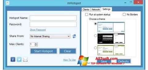 Screenshot mHotspot para Windows 7