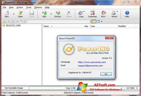Screenshot PowerISO para Windows 7