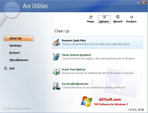 Screenshot Ace Utilities para Windows 7