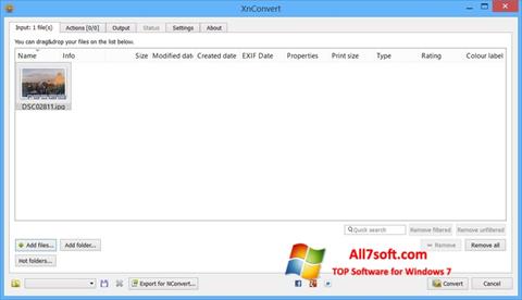 Screenshot XnConvert para Windows 7