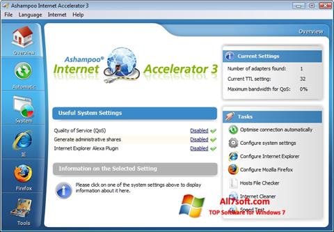 Screenshot Ashampoo Internet Accelerator para Windows 7