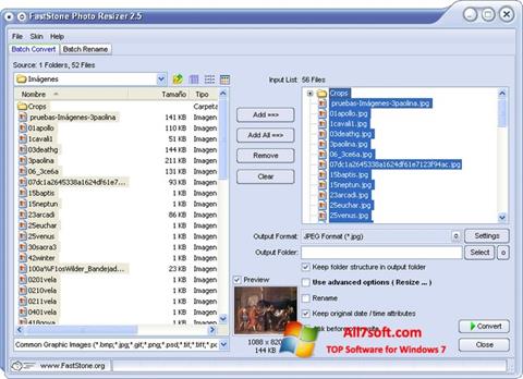 Screenshot FastStone Photo Resizer para Windows 7