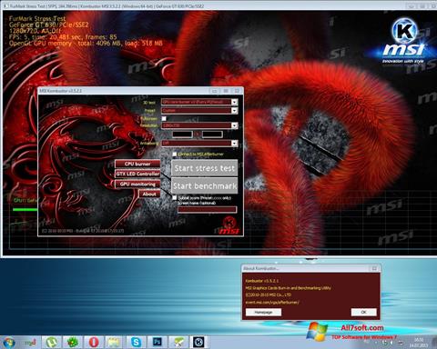 Screenshot MSI Kombustor para Windows 7