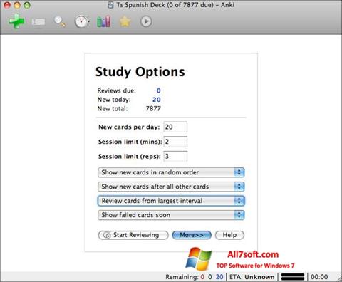 Screenshot Anki para Windows 7