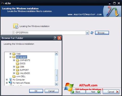 Screenshot nLite para Windows 7
