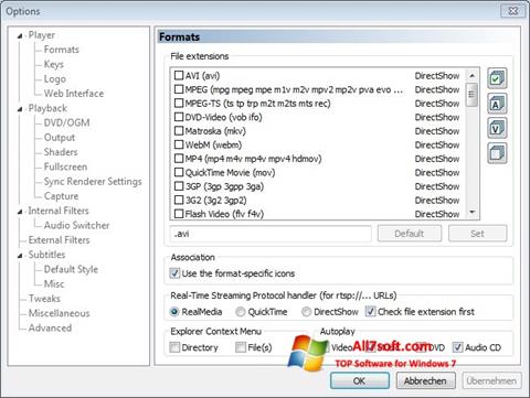 Screenshot Combined Community Codec Pack para Windows 7