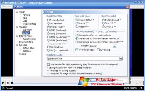 Screenshot Media Player Classic para Windows 7