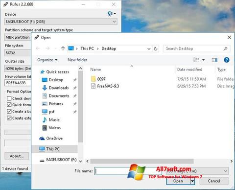 Screenshot Rufus para Windows 7