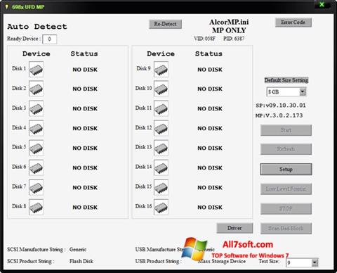 Screenshot AlcorMP para Windows 7