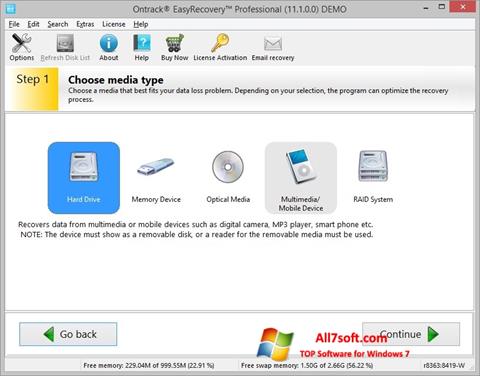 Screenshot EasyRecovery Professional para Windows 7