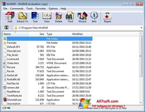 Screenshot WinRAR para Windows 7