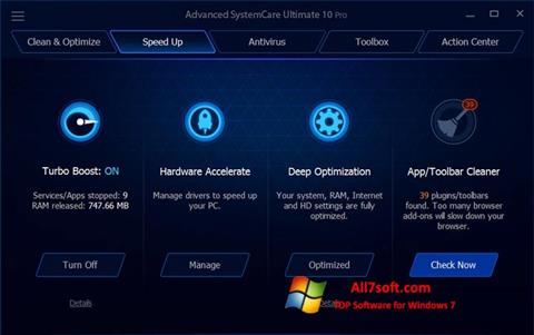 Screenshot Advanced SystemCare Ultimate para Windows 7