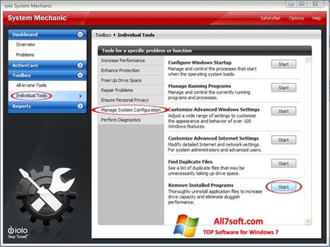 Screenshot System Mechanic para Windows 7