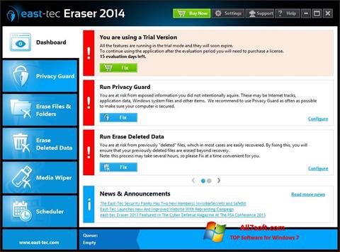 Screenshot East Tec Eraser para Windows 7