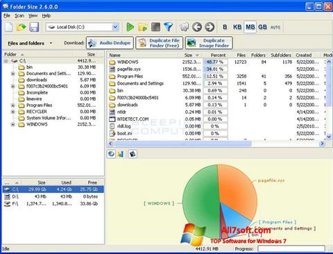Screenshot Folder Size para Windows 7