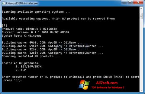 Screenshot ESET Uninstaller para Windows 7