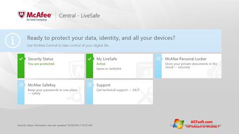 Screenshot McAfee LiveSafe para Windows 7
