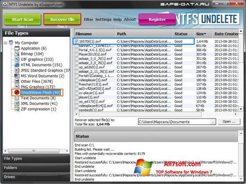 Screenshot NTFS Undelete para Windows 7