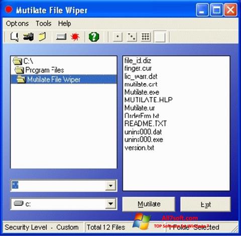 Screenshot Free File Wiper para Windows 7