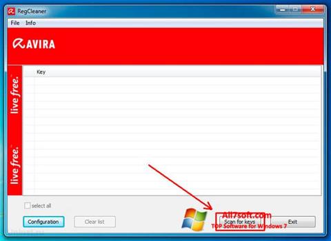 Screenshot Avira Registry Cleaner para Windows 7