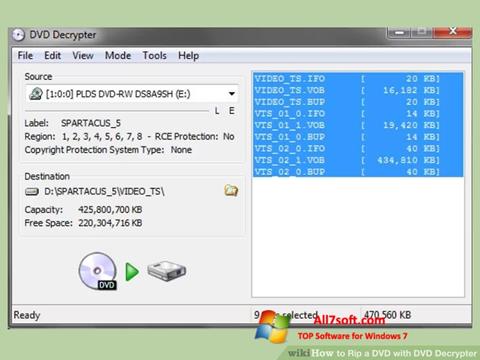 Screenshot DVD Decrypter para Windows 7