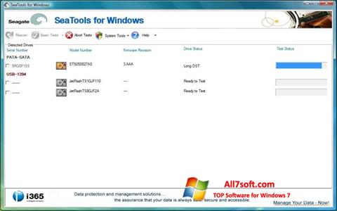 Screenshot Seagate SeaTools para Windows 7
