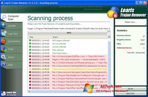 Screenshot Trojan Remover para Windows 7