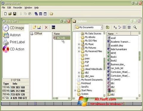 Screenshot DeepBurner para Windows 7