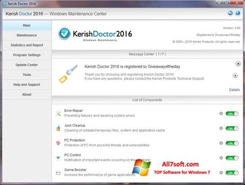 Screenshot Kerish Doctor para Windows 7