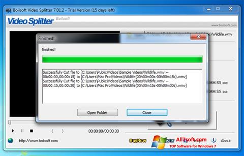 Screenshot Boilsoft Video Splitter para Windows 7