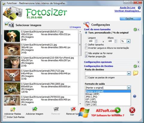 Screenshot Fotosizer para Windows 7