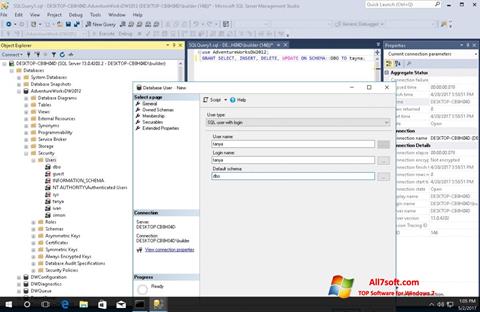 Screenshot Microsoft SQL Server para Windows 7