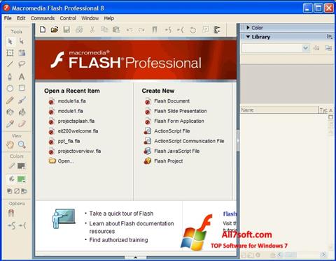 Screenshot Macromedia Flash Player para Windows 7