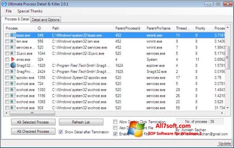 Screenshot Process Killer para Windows 7