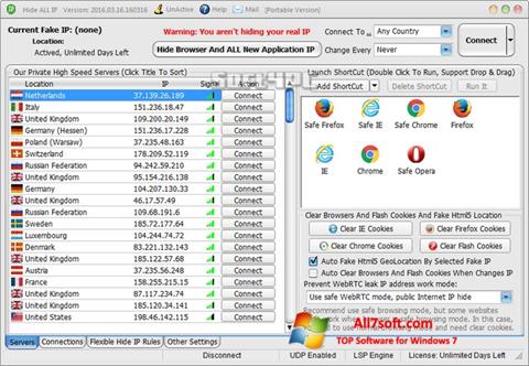 Screenshot Hide ALL IP para Windows 7